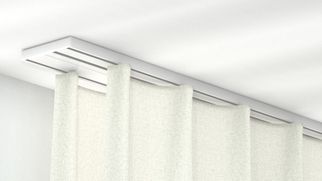 Modell 881 2-läufige Gardinenschiene mit Überlauf