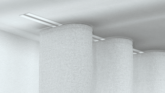 Silent Gliss SG 6243 1-läufige Einputzschiene Wellenvorhang