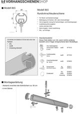 Anleitung zur Montage Modell 865