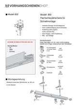 Anleitung zur Montage Modell 850