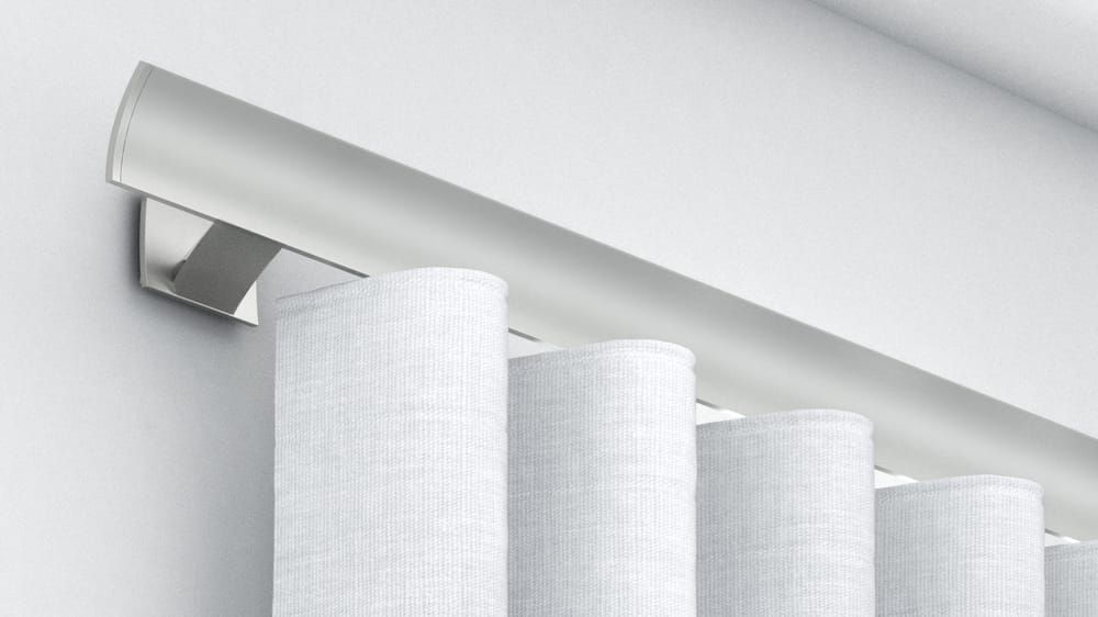 Interstil W1 Design Vorhangschiene für Wellenvorhänge – in Aluminium