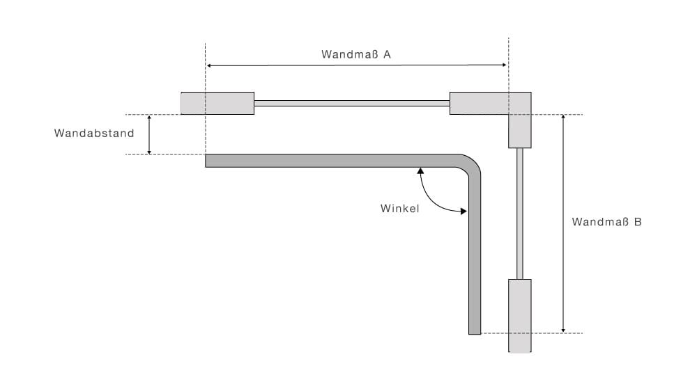 Durchschleuderbogen / Rundbogen (Kurve) für Vorhangschienen