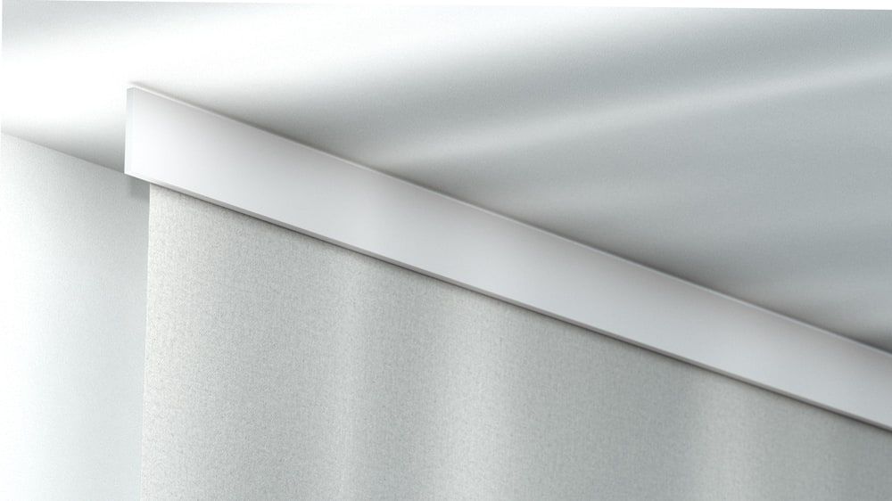 Interstil F1 Flächenvorhang Deckensystem 1-läufig – mit Vorhang in Weiß