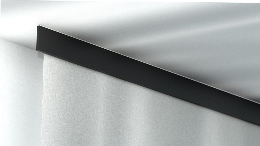 Interstil F1 Flächenvorhang Deckensystem 1-läufig – mit Vorhang in Schwarz