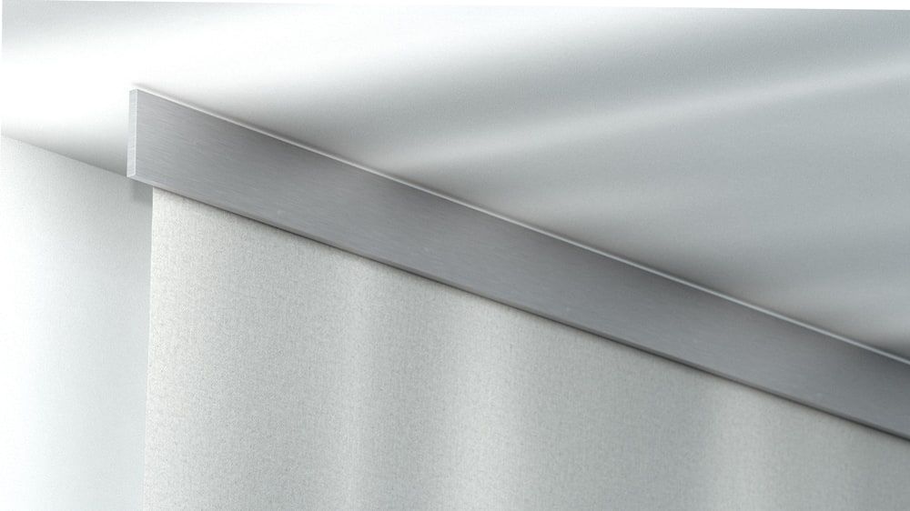 Interstil F1 Flächenvorhang Deckensystem 1-läufig – mit Vorhang in Aluminium