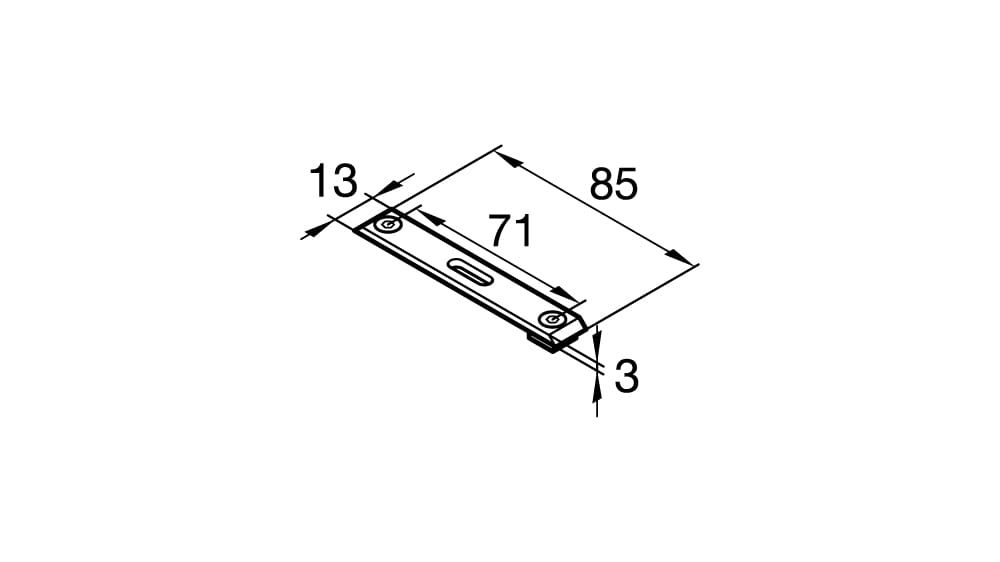 Alugard Deckenträger 2läufig 50 mm Laufabstand
