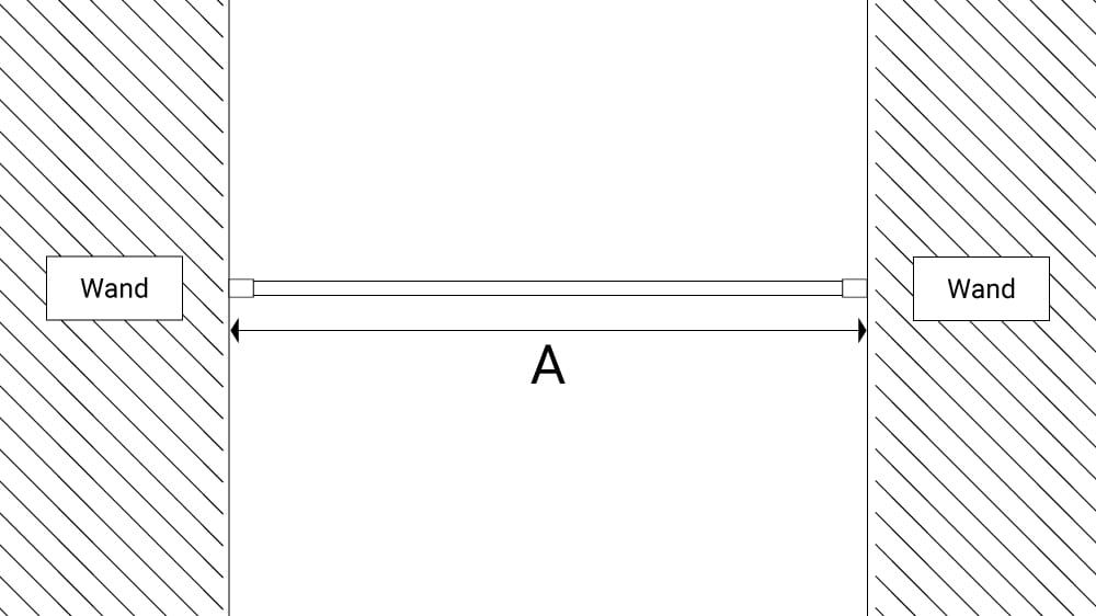 Interstil Cubus: Quadratische Duschvorhangstange gerade