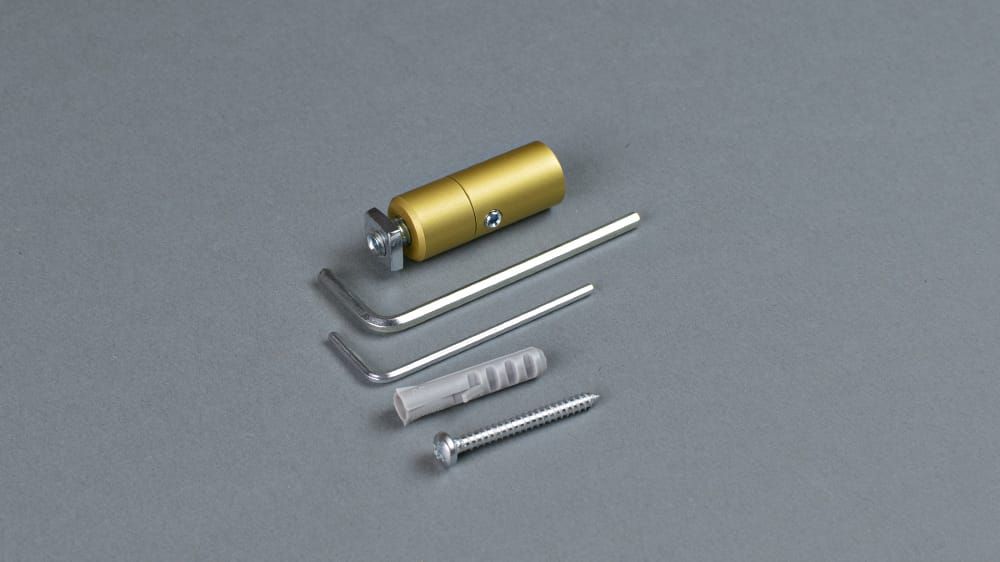 Deckenhänger für Rundrohrschiene, Raumtrennschiene &amp; Duschstange – Zubehör in Messing