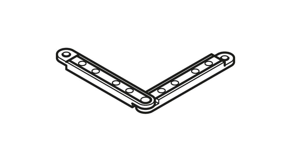 Eckverbinder 6mm für Schiene Modell 876/877 – Zubehör