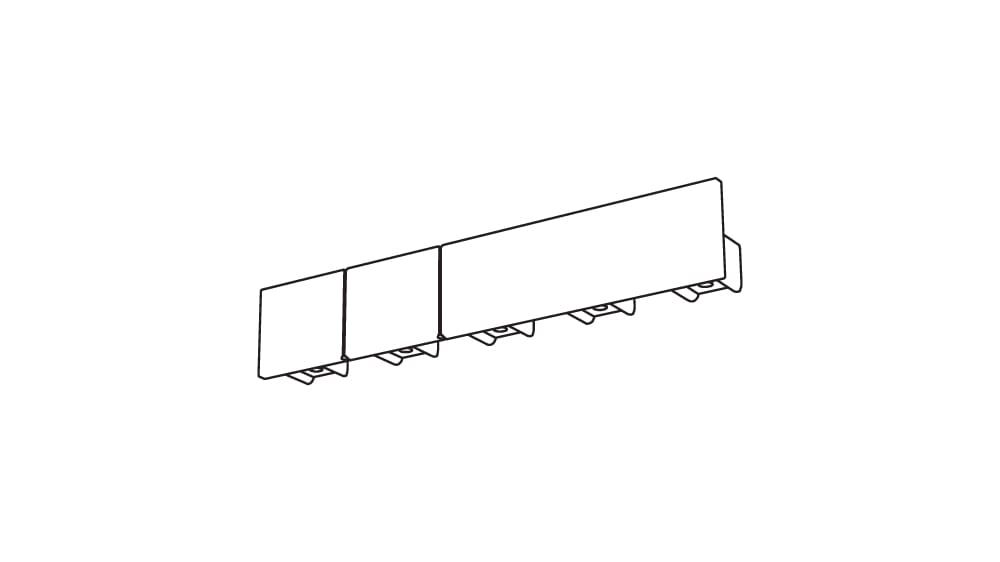 Endkappe 3-4-5-läufig für Flächenvorhangsystem – Zubehör
