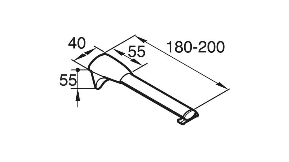Universalträger für die Wandmontage von Vorhangschienen – Zubehör in Weiß