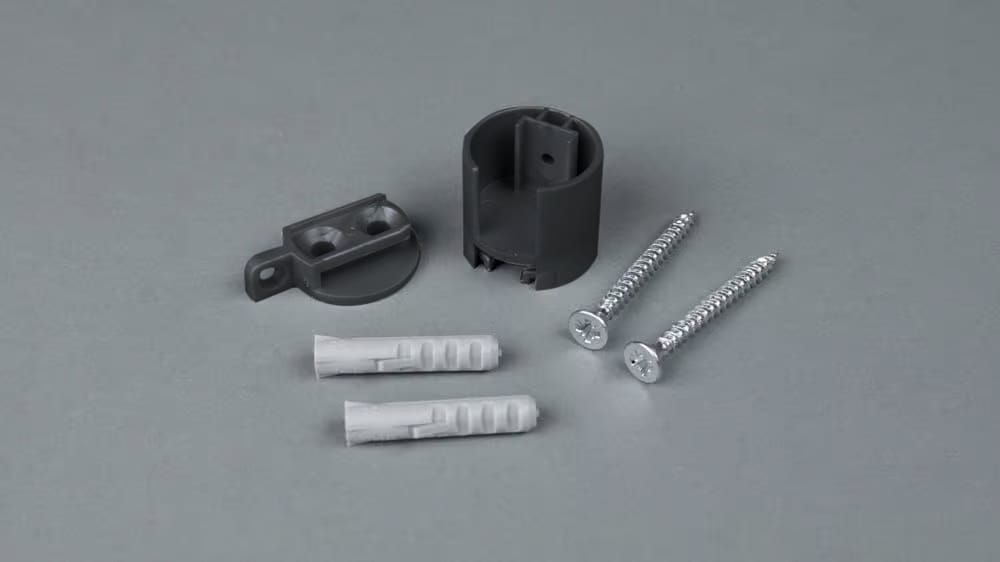 Wandlager für Vorhangschiene Modell 440 – Zubehör in Schwarz