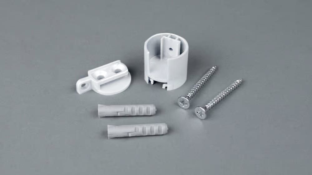 Wandlager für Vorhangschiene Modell 440 – Zubehör in Weiß