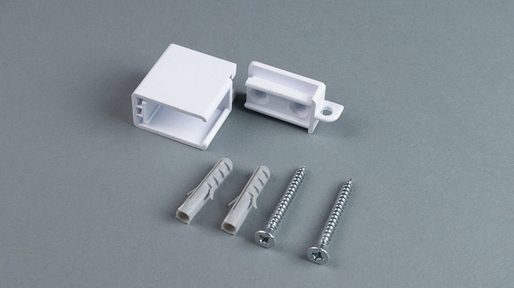 Wandlager für Hochschleuderschiene Modell 840 – Zubehör in Weiß