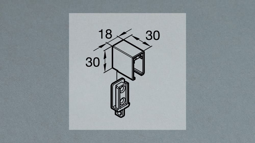 Wandlager für Hochschleuderschiene Modell 840 – Zubehör