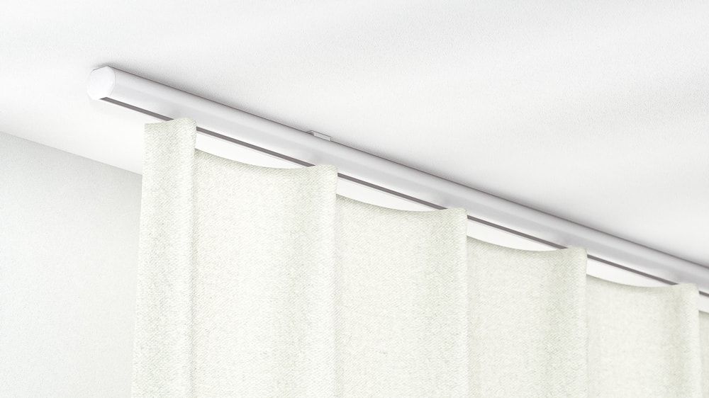 Rundrohrschiene 1-läufig aus Aluminium online kaufen – in Weiß