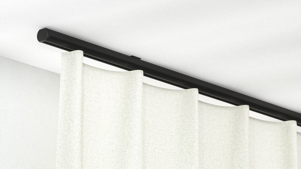 Runde Vorhangschiene schwarz 1-läufig online kaufen – in Schwarz