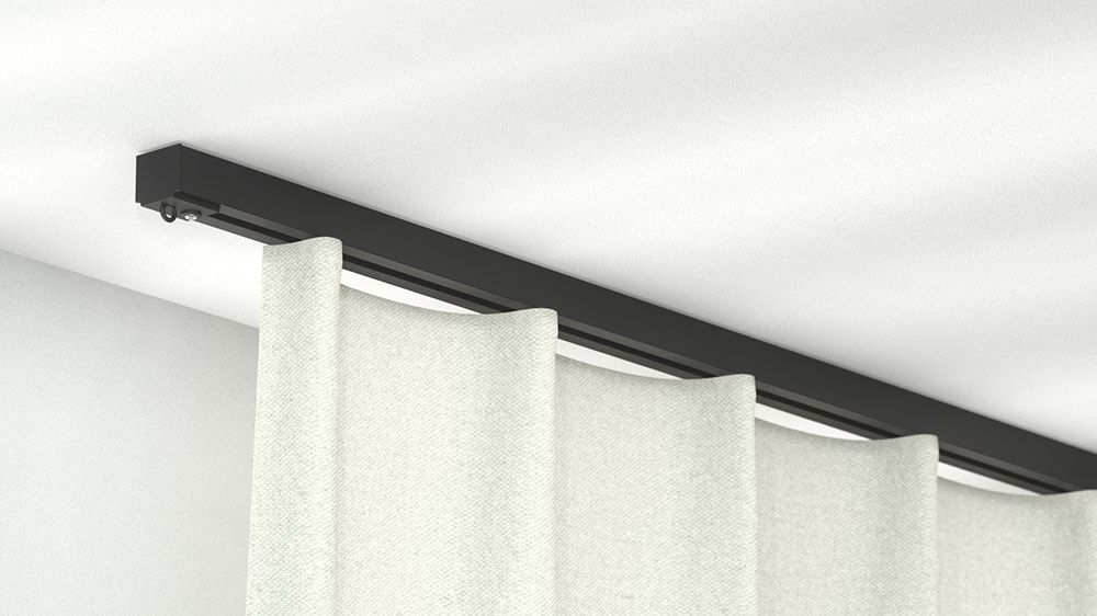 Schwarze Schleuderschiene zur Schnellmontage Modell 450 – in Schwarz