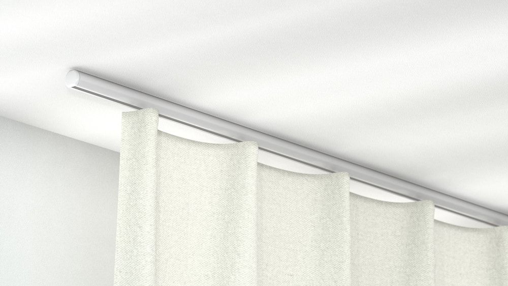 Alugard Deckenschiene Modell 545 für leichte Vorhänge – in Weiß