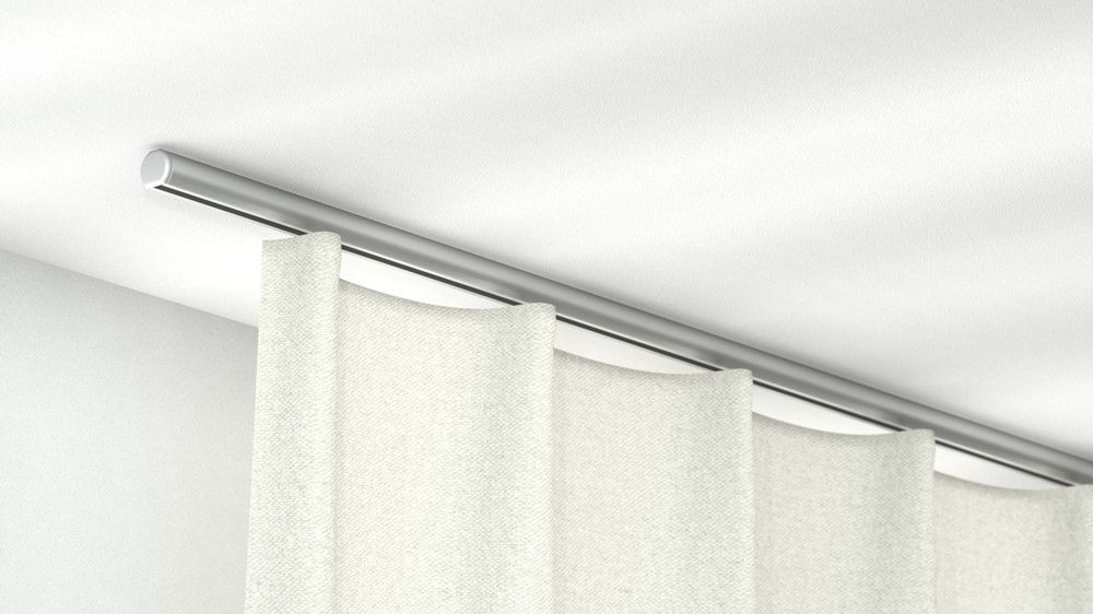 Alugard Deckenschiene Modell 545 für leichte Vorhänge – in Aluminium