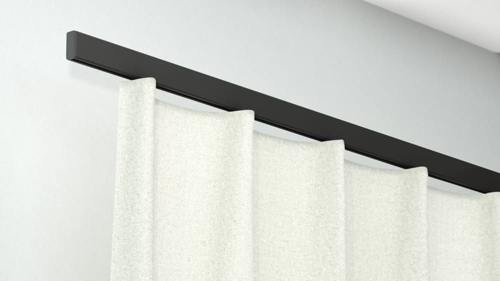 Hochschiene für Gardinen zur Wandmontage Modell 550 – in Weiß