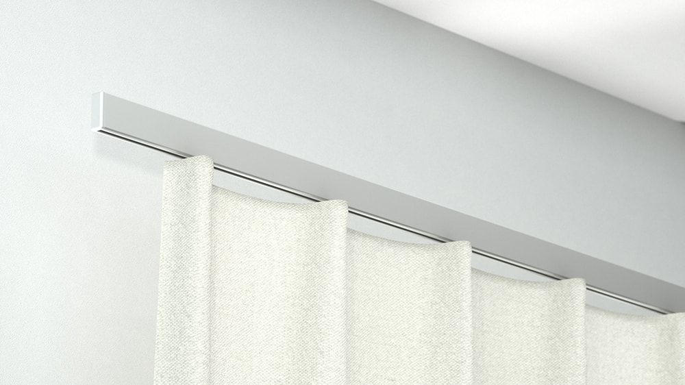 Hochschiene für Gardinen zur Wandmontage Modell 550 – in Aluminium