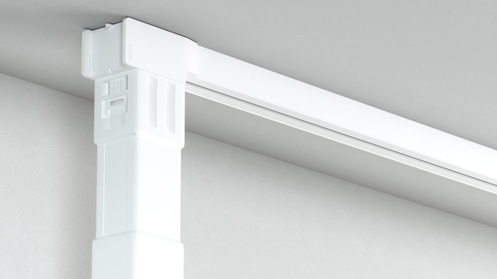 Elektroschiene 1-läufig - Vorhangschiene elektrisch nach Maß – in Weiß