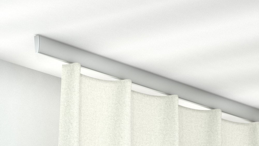 Alugard Modell 750 für besonders schwere Vorhänge – in Aluminium