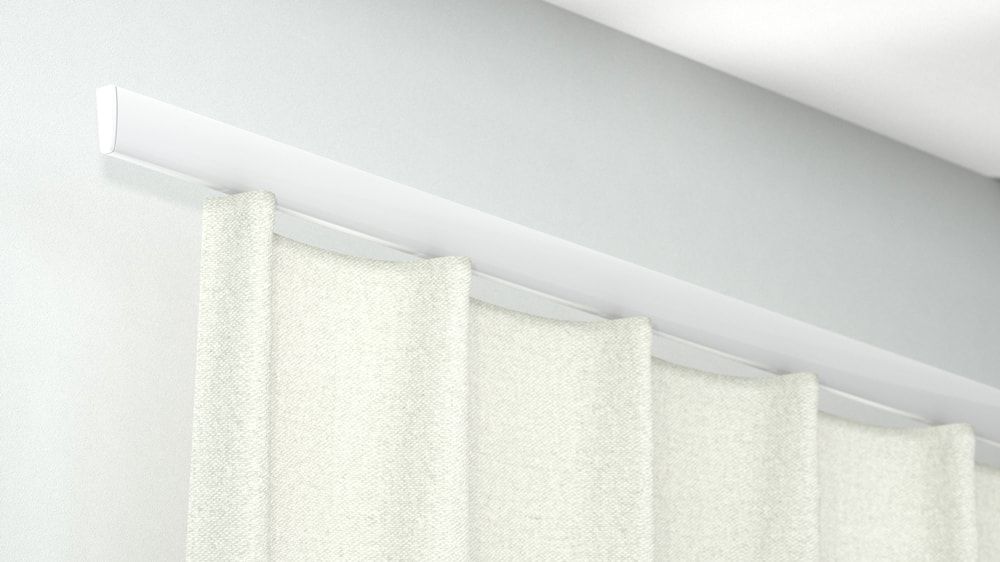 Objektschiene für Vorhänge zur Wandmontage Modell 750 – in Weiß