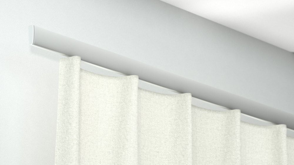 Objektschiene für Vorhänge zur Wandmontage Modell 750 – in Aluminium