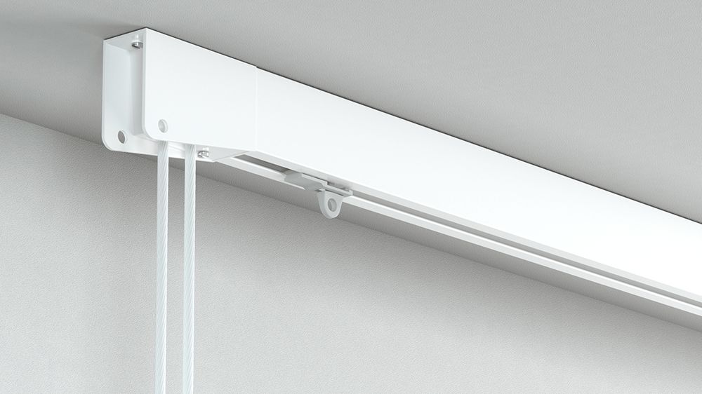 Seilzug Schiene zur Deckenmontage 1-läufig – in Weiß