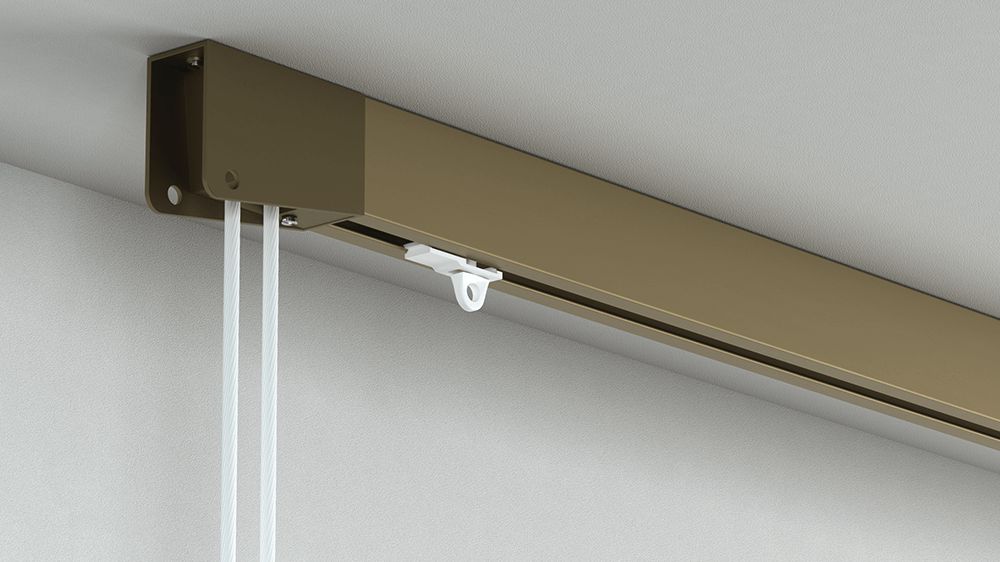 Seilzug Schiene zur Deckenmontage 1-läufig – in Grau