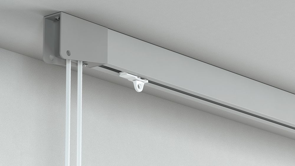 Seilzug Schiene zur Deckenmontage 1-läufig – in Aluminium