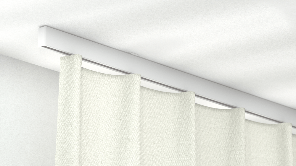 Alugard Modell 840 – Deckenschiene für schwere Vorhänge – in Weiß