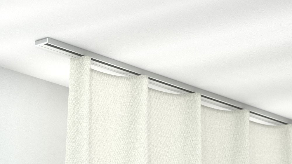 Sehr Flache Deckenschiene Modell 876 nach Maß – in Aluminium