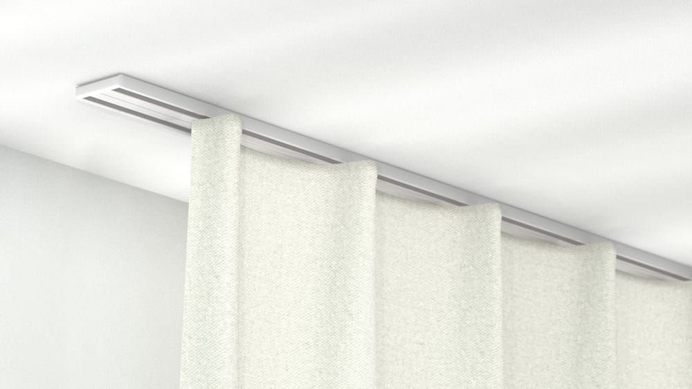 Flachschleuderschiene für Verdunkelungsvorhänge Modell 877 – in Weiß