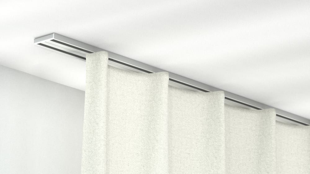 Flachschleuderschiene für Verdunkelungsvorhänge Modell 877 – in Aluminium