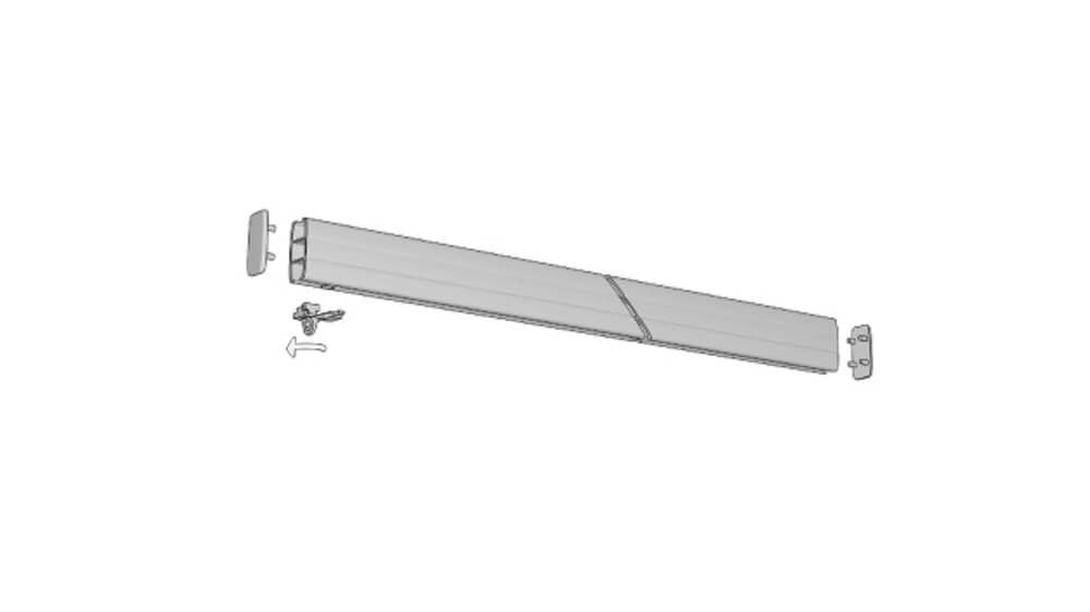 Raumtrennschiene 1-läufig oval nach Maß – Montageanleitung