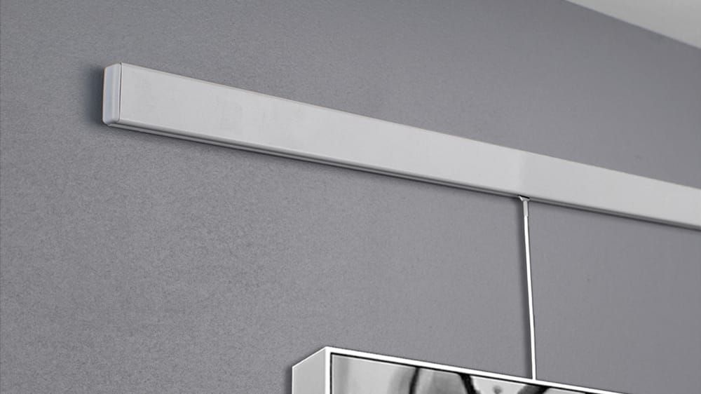 Bilderschiene - Wandschiene für Bilder nach Maß – in Aluminium