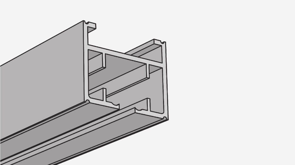 Elektroschiene 1-läufig - Vorhangschiene elektrisch nach Maß