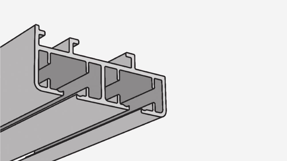 Eletrische Vorhangschiene 2-läufig nach Maß