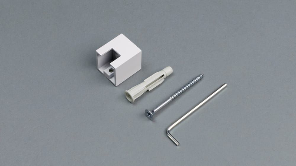 Interstil - Wandlager Innenlaufprofil 20mm quadratisch – in Weiß