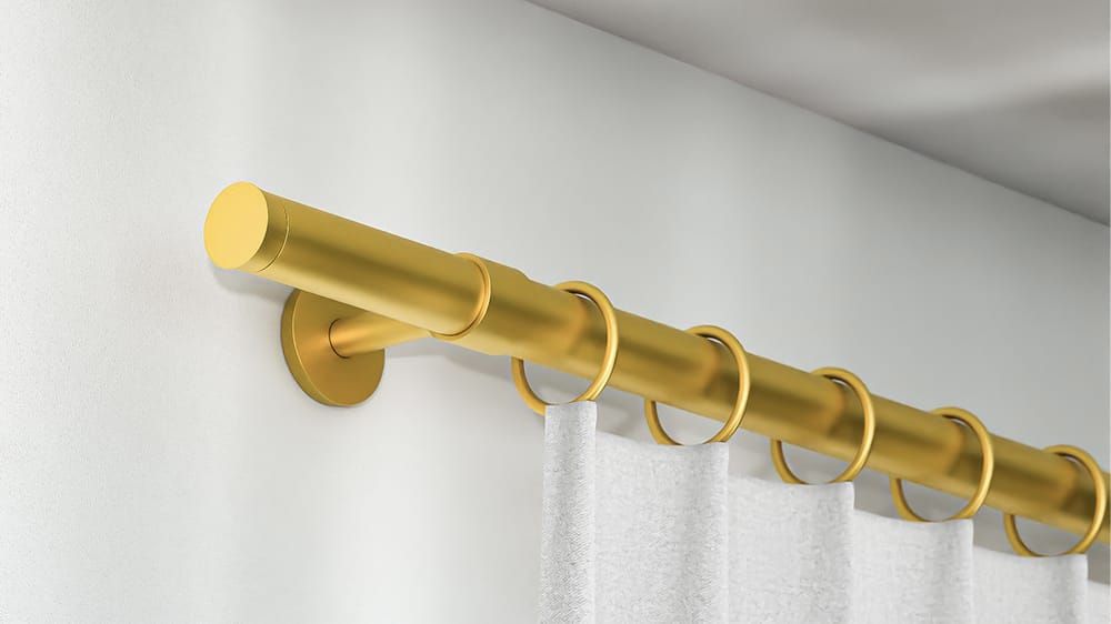 Interstil Castle Gardinenstange zur Wandmontage von Interstil – in Messing