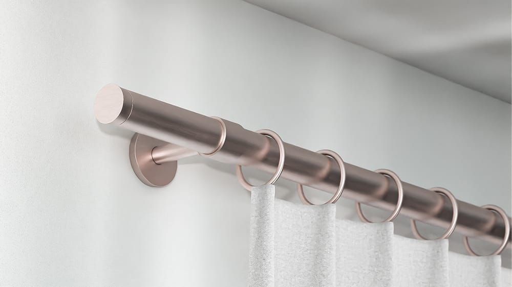 Interstil Castle Gardinenstange zur Wandmontage von Interstil – in Nickel matt