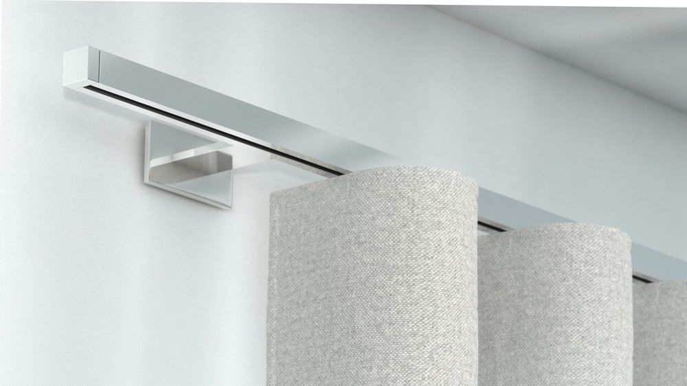 Interstil Compact 1 Vorhangstange für Ihren Vorhang – in Chrom