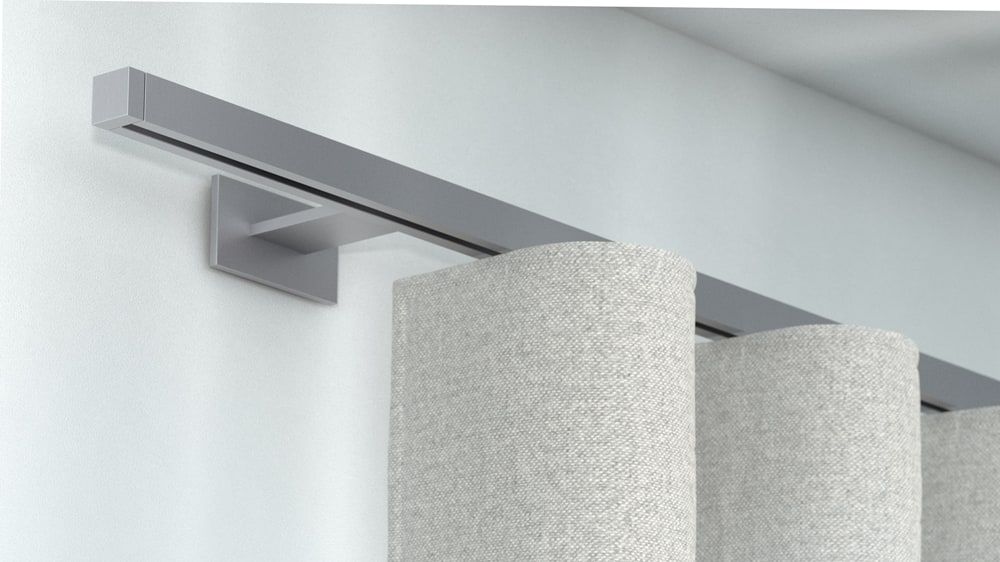 Interstil Compact 1 Vorhangstange für Ihren Vorhang – in Edelstahl