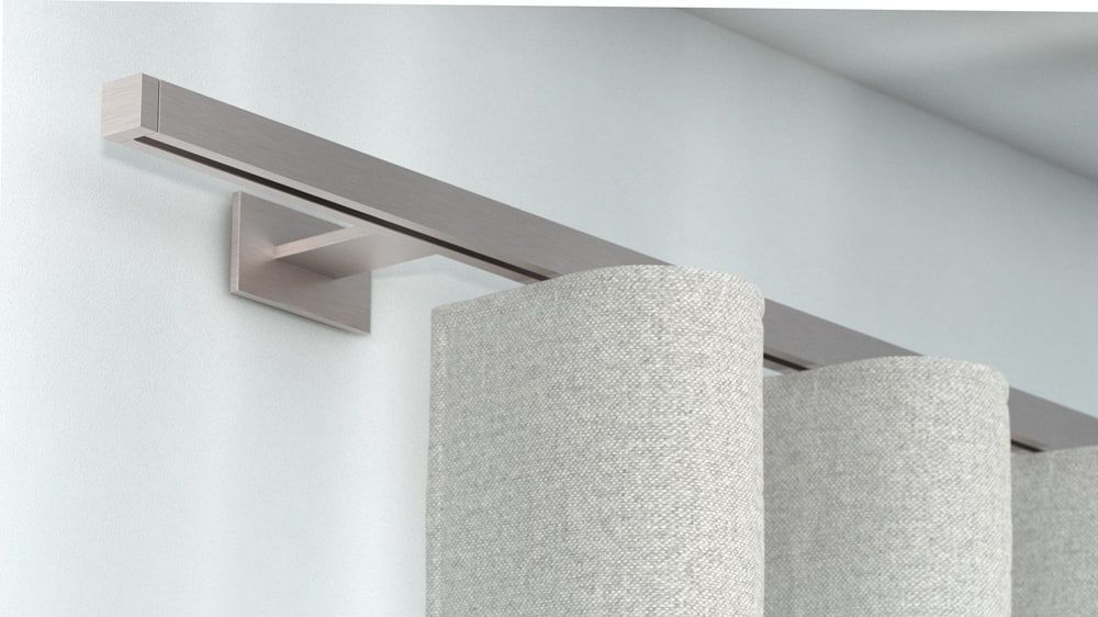 Interstil Compact 1 Vorhangstange für Ihren Vorhang – in Nickel matt
