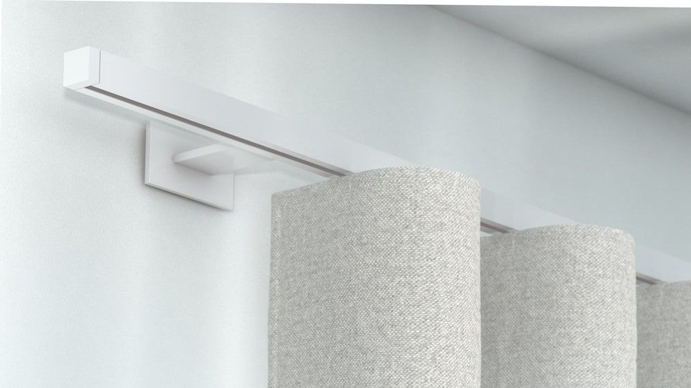 Interstil Compact 1 Vorhangstange für Ihren Vorhang – in Weiß