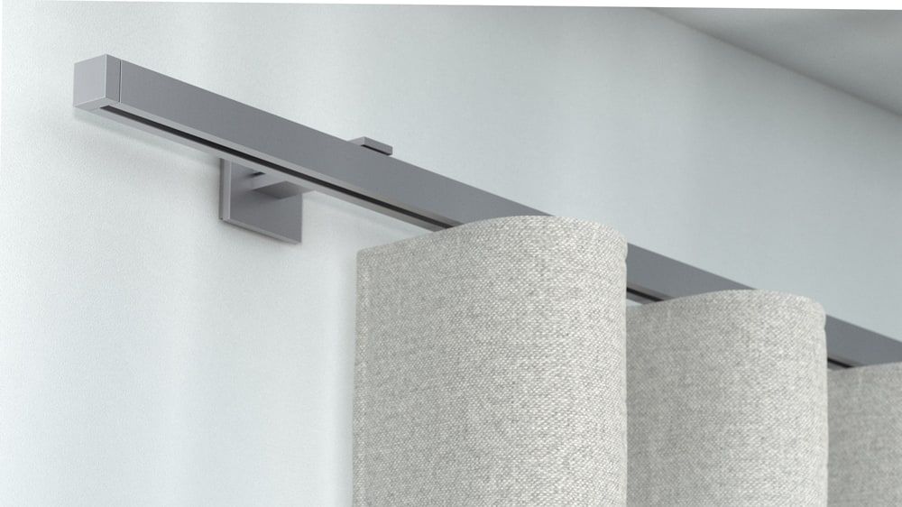 Interstil Compact 3 Vorhangstange für Ihren Vorhang – in Edelstahl