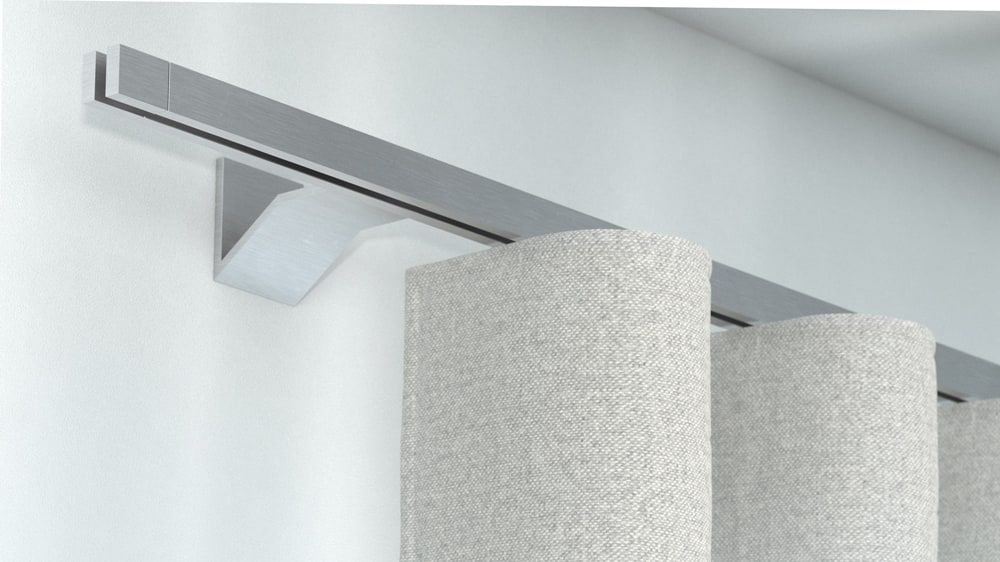 Interstil Concept 2 quadratische Vorhangschiene mit Innenlauf – in Aluminium